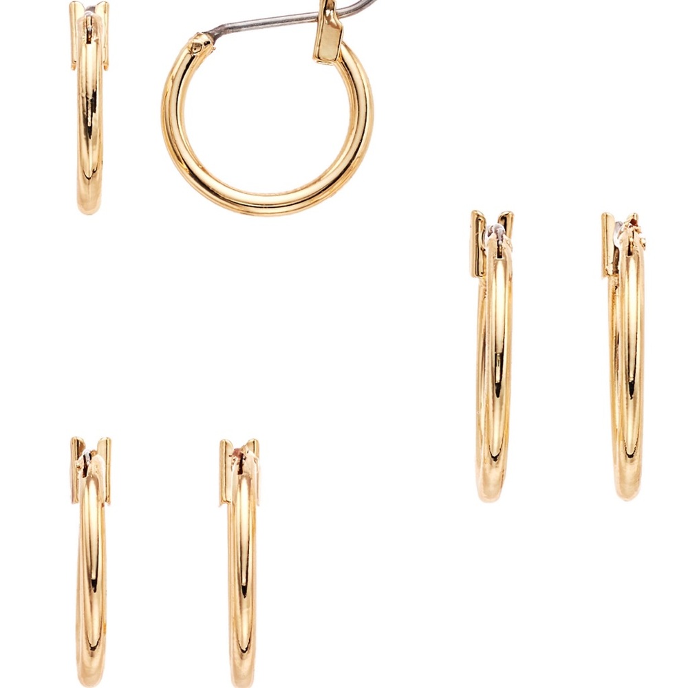 🤍Nine West Small Hoop Earrings Trio Set